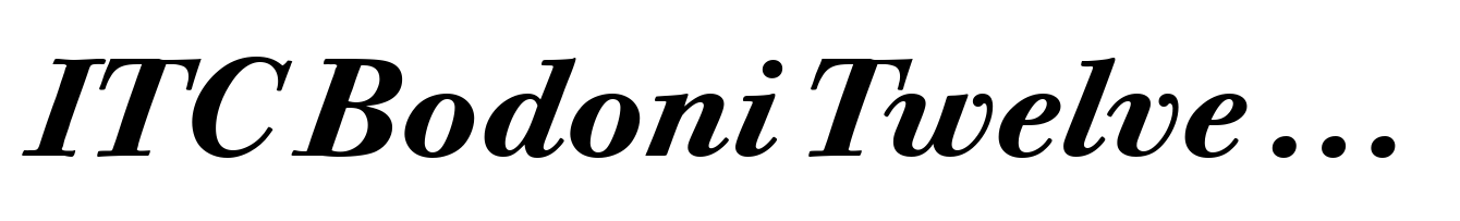 ITC Bodoni Twelve Bold Italic